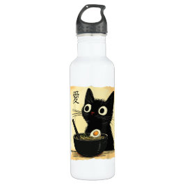 Botella De Agua Cat eating ramen 
