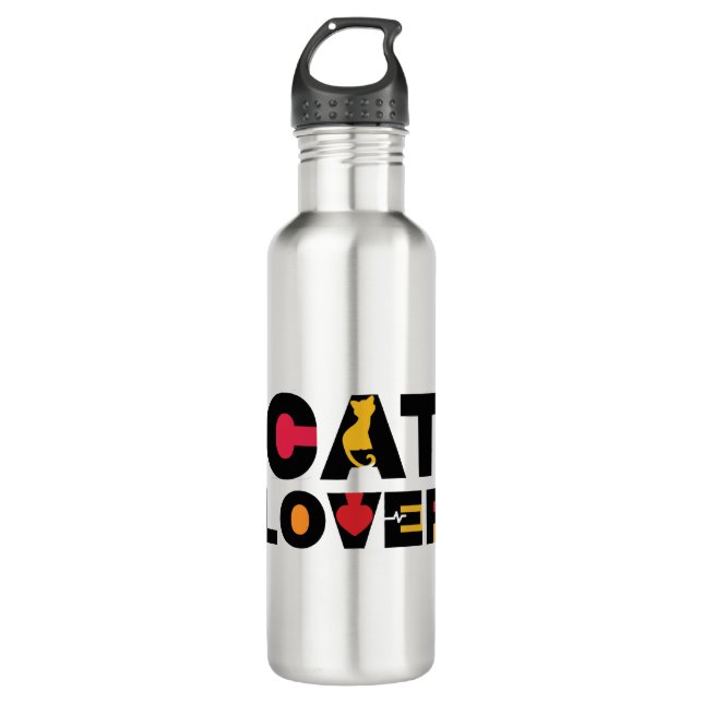 Botella De Agua Cat Lover (Anverso)