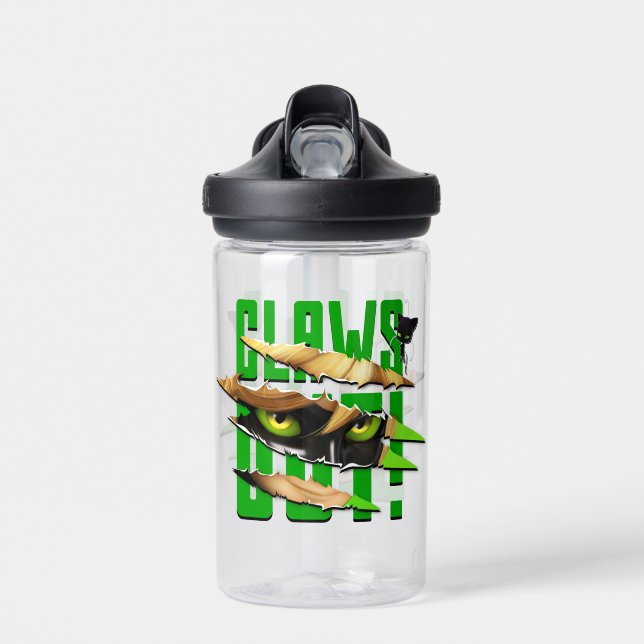 Botella De Agua Cat Noir & Plagg | Clawout (Delante)
