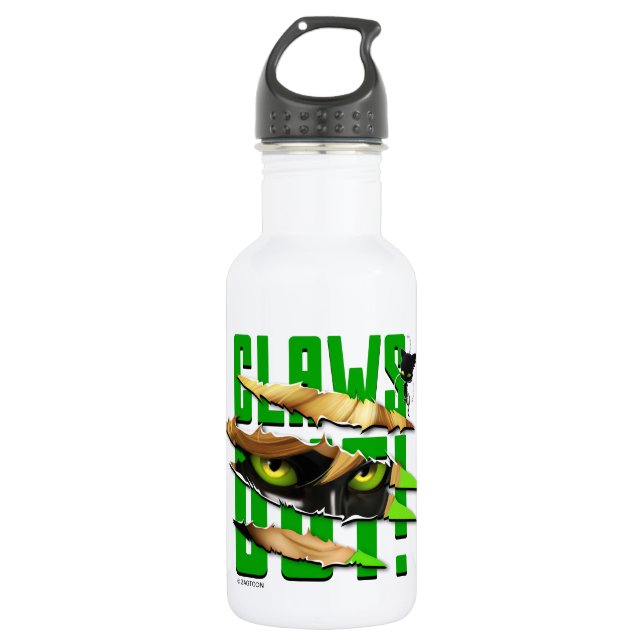 Botella De Agua Cat Noir & Plagg | Clawout (Anverso)