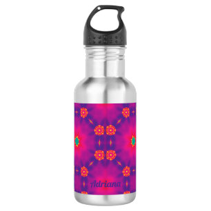 Botella De Agua CATERINA ~ Pink Blue Púrpura Verde