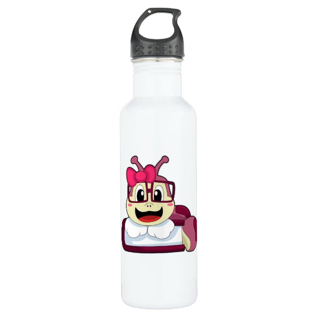 Botella De Agua Caterpillar con cinta de opciones (Anverso)