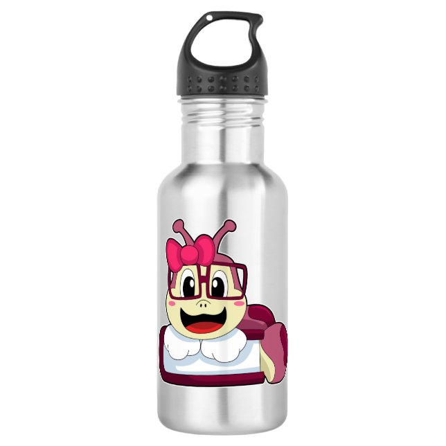 Botella De Agua Caterpillar con cinta de opciones (Anverso)