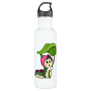 Botella De Agua Caterpillar con hoja