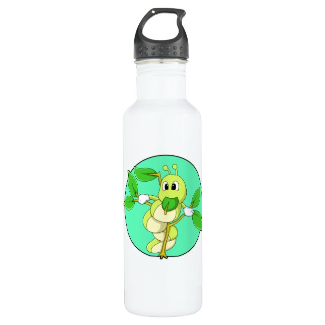 Botella De Agua Caterpillar con hoja (Anverso)