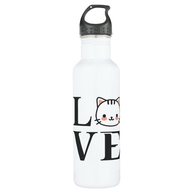 Botella De Agua Cats de amor (Anverso)