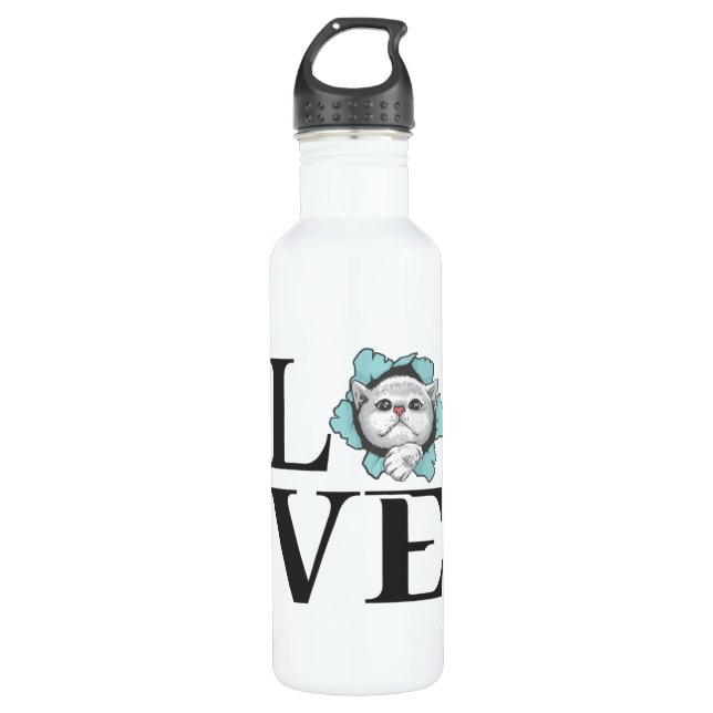 Botella De Agua Cats de amor (Anverso)