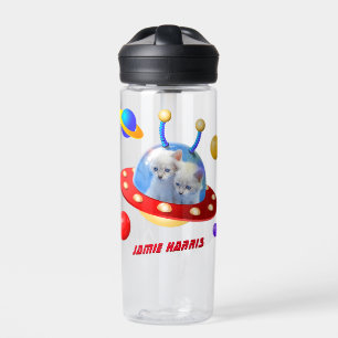 Botella De Agua Cats Funky SciFi Cats Espacio Ultraterrestre Niños