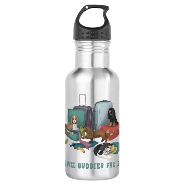 Botella De Agua Cavalier King Charles Spaniel Travel Design (Anverso)