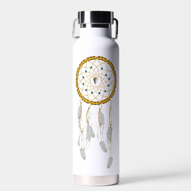 Botella De Agua Cazador de sueños--Turquesa Azul (Delantero)