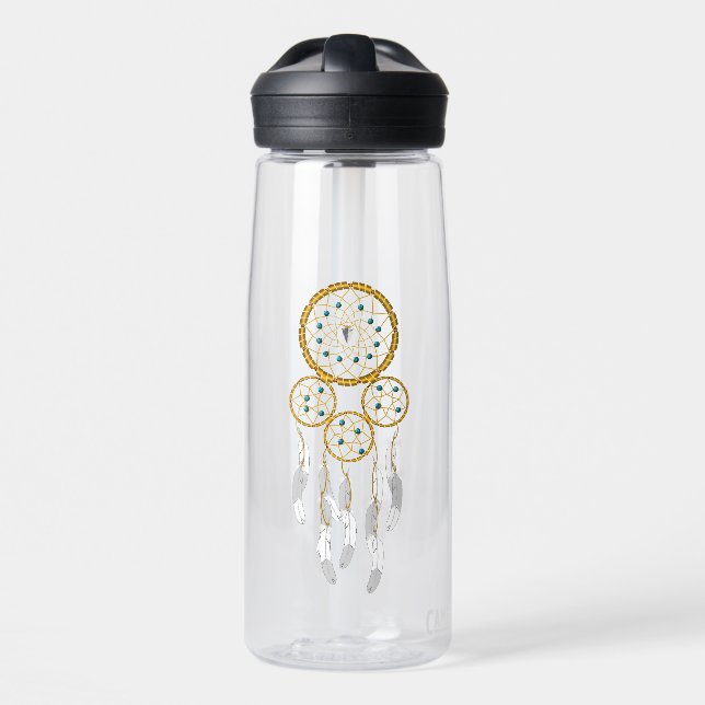 Botella De Agua Cazador de sueños--Turquesa Azul (Delante)
