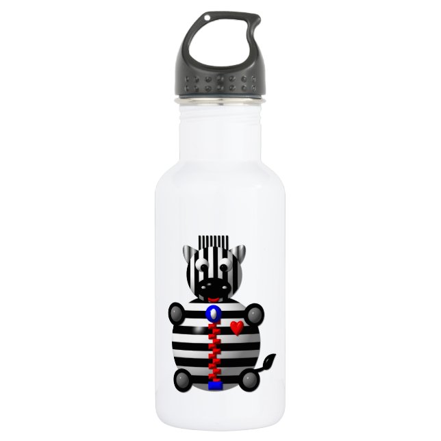 Botella De Agua Cebra con Cremallera (Anverso)