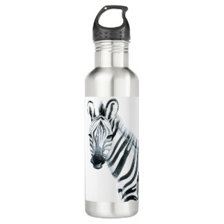 Botella De Agua Cebra de la acuarela