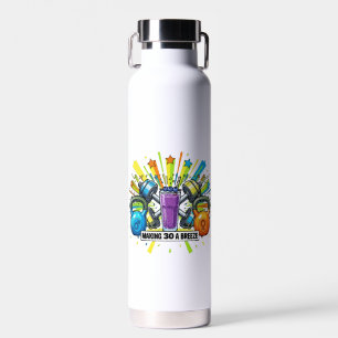 Botella De Agua Celebración de Batido de Fitness Personalizable