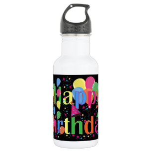 Botella De Agua Celebración de Cumpleaños con Nombre Personalizado