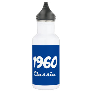 Botella De Agua Celebración del 60 cumpleaños clásico de 1960