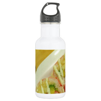 Botella De Agua Cena De Sushi Arroz Pescado Dieta Saludable