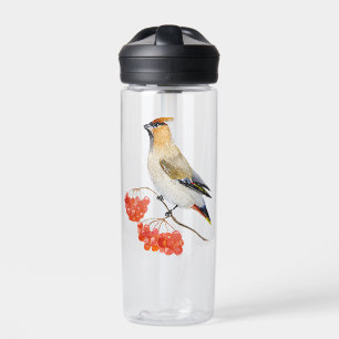 Botella De Agua Cepillo de aves de la selva acuarela