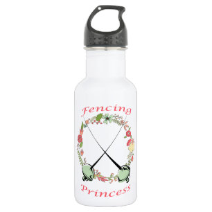 Botella De Agua Cercado de princesa Floral Foils