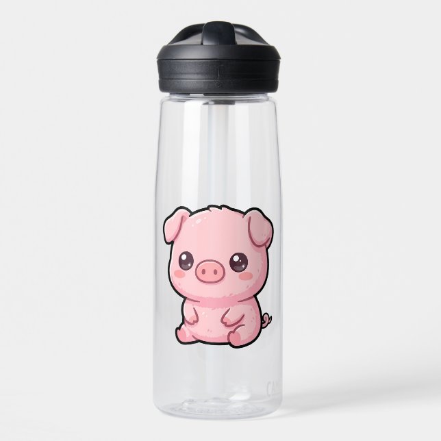 Botella De Agua Cerdito Bebé Adorable (Delante)