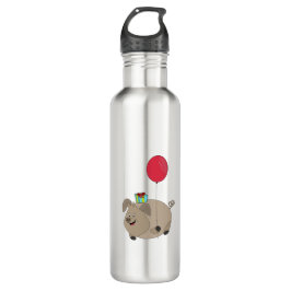 Botella De Agua Cerdo de cumpleaños feliz