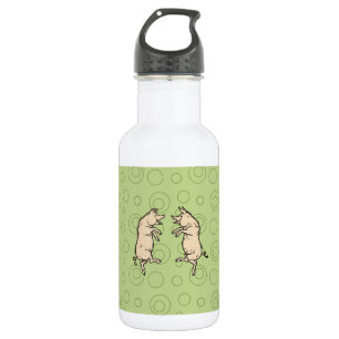 Botella De Agua Cerdos Antiguos Bailando: Travieso Jig de Cerdito 