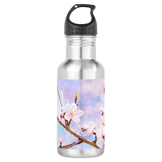 Botella De Agua Cerezo japonés - Sakura en flor (Anverso)