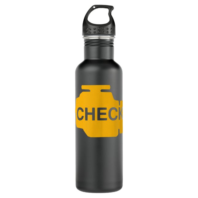 Botella De Agua Check Engine Light Funny Automotive Mechanic  (Anverso)