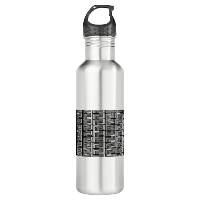 Botella De Agua Checker Square Seamless Checkerboard Optical Party (Anverso)
