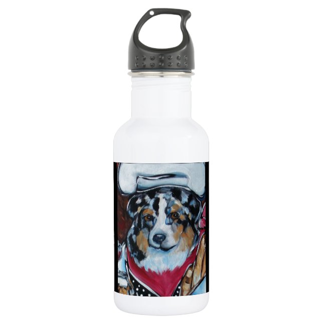 BOTELLA DE AGUA CHEF AUSTRALIANO SHEPHERD (Anverso)