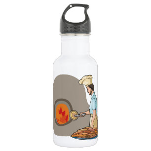 Botella De Agua Chef de Horno de Pizza de Leña