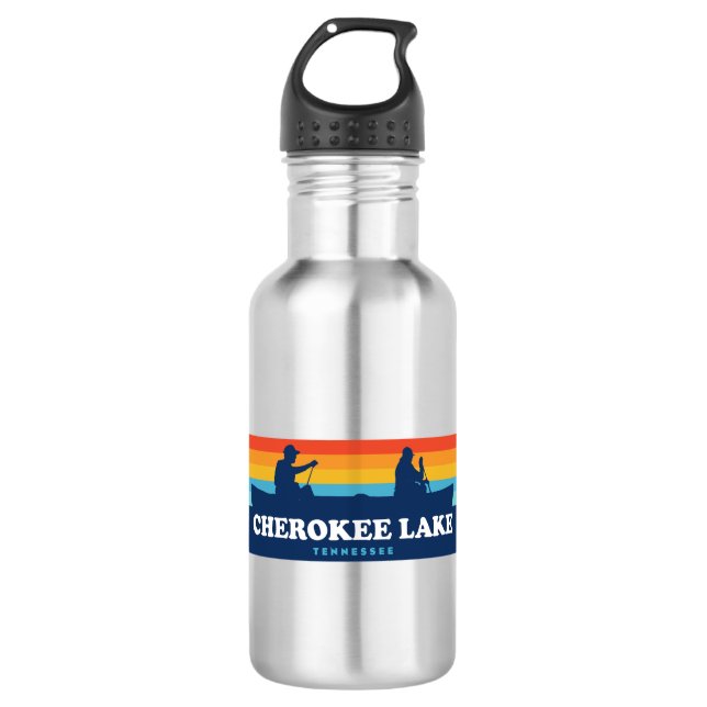 Botella De Agua Cherokee Lake Tennessee Canoe (Anverso)