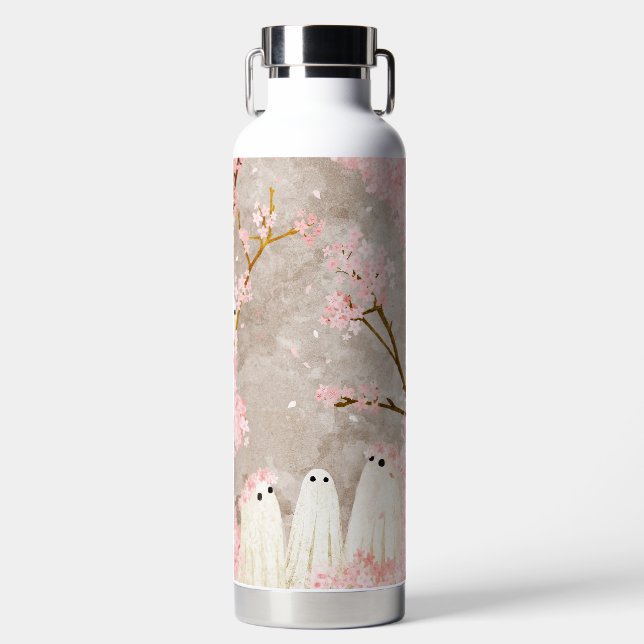 Botella De Agua Cherry Blossom Ghosts (Delantero)