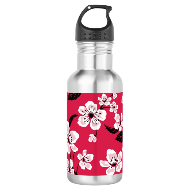 BOTELLA DE AGUA CHERRY BLOSSOM - SAKURA (ROJO) (Anverso)