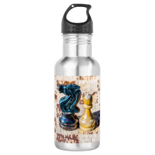 Botella De Agua Chess Pawn y Knight - Veteranos