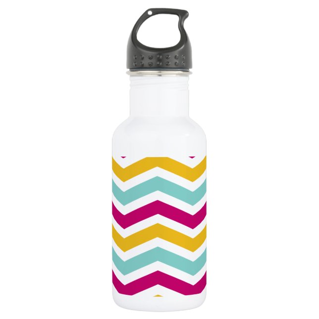 Botella De Agua Chevron colorido (Anverso)