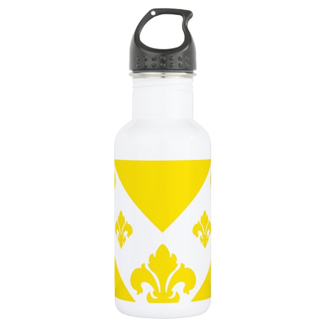 Botella De Agua Chevron de encargo 1 amarillo (Anverso)