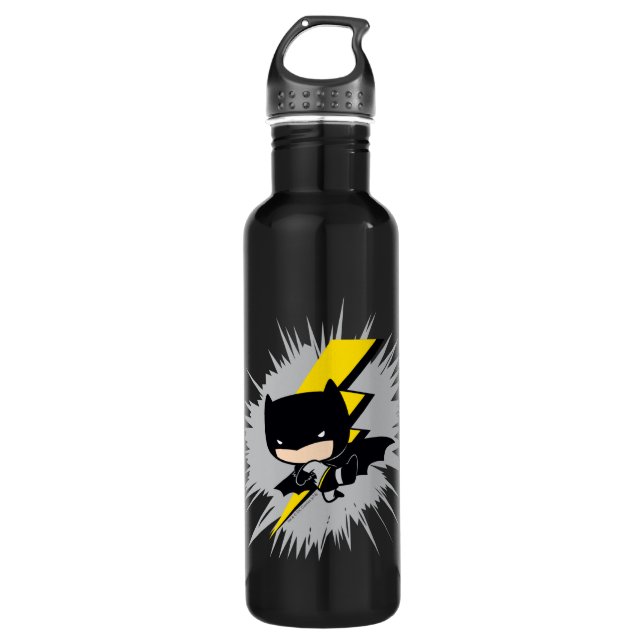 Botella De Agua Chibi Batman Lightning Kick (Anverso)