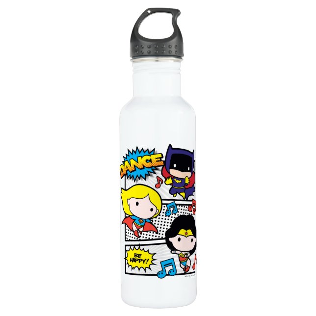 Botella De Agua Chibi Heroes Dancing (Anverso)