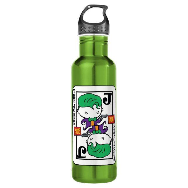 Botella De Agua Chibi Joker Play Card (Anverso)