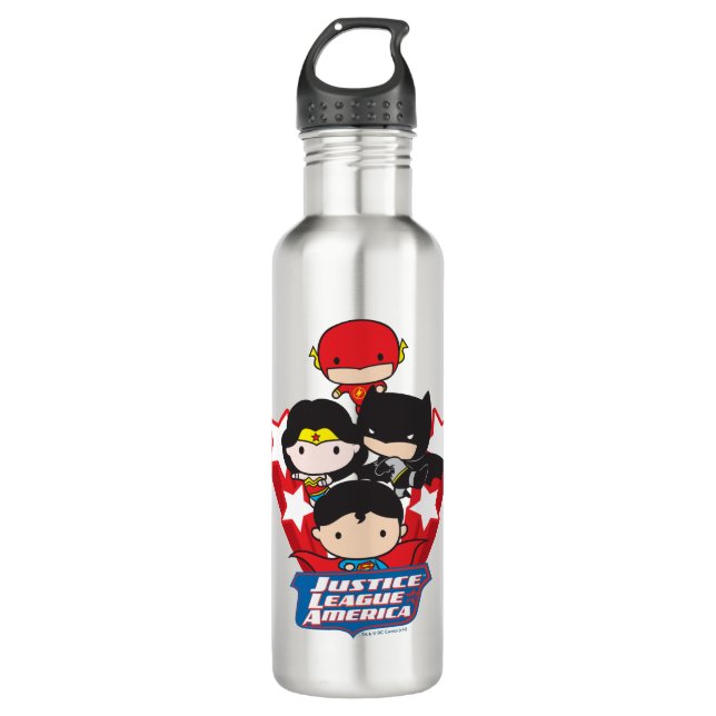Botella De Agua Chibi Justice League of America Stars (Anverso)