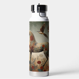 Botella De Agua "chic boutique Ecuestre Floral Caballo"