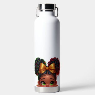 BOTELLA DE AGUA CHICA AMERICANO AFRICANO CUTE PEEKING