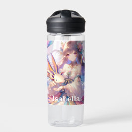 Botella De Agua Chica Anime personalizado y Axolotl
