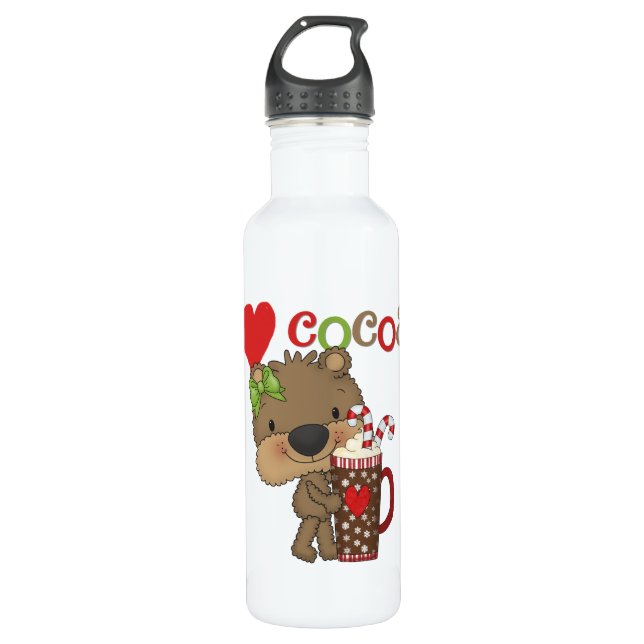 Botella De Agua Chica Bear Cocoa Love (Anverso)