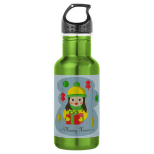 Botella De Agua Chica con caja de regalo para Navidades