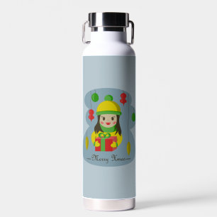 Botella De Agua Chica con caja de regalo para Navidades