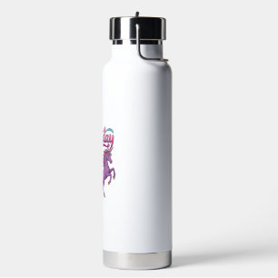 Botella De Agua Chica Cumpleaños 9 Unicornio Diseño de Grabado Vin