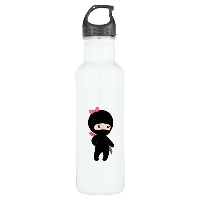 Botella De Agua Chica Cute Ninja (Anverso)