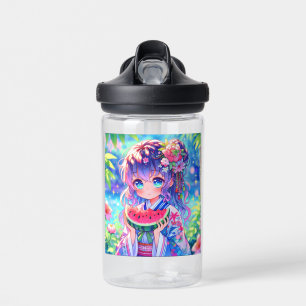 Botella De Agua Chica de anime come sandía en verano